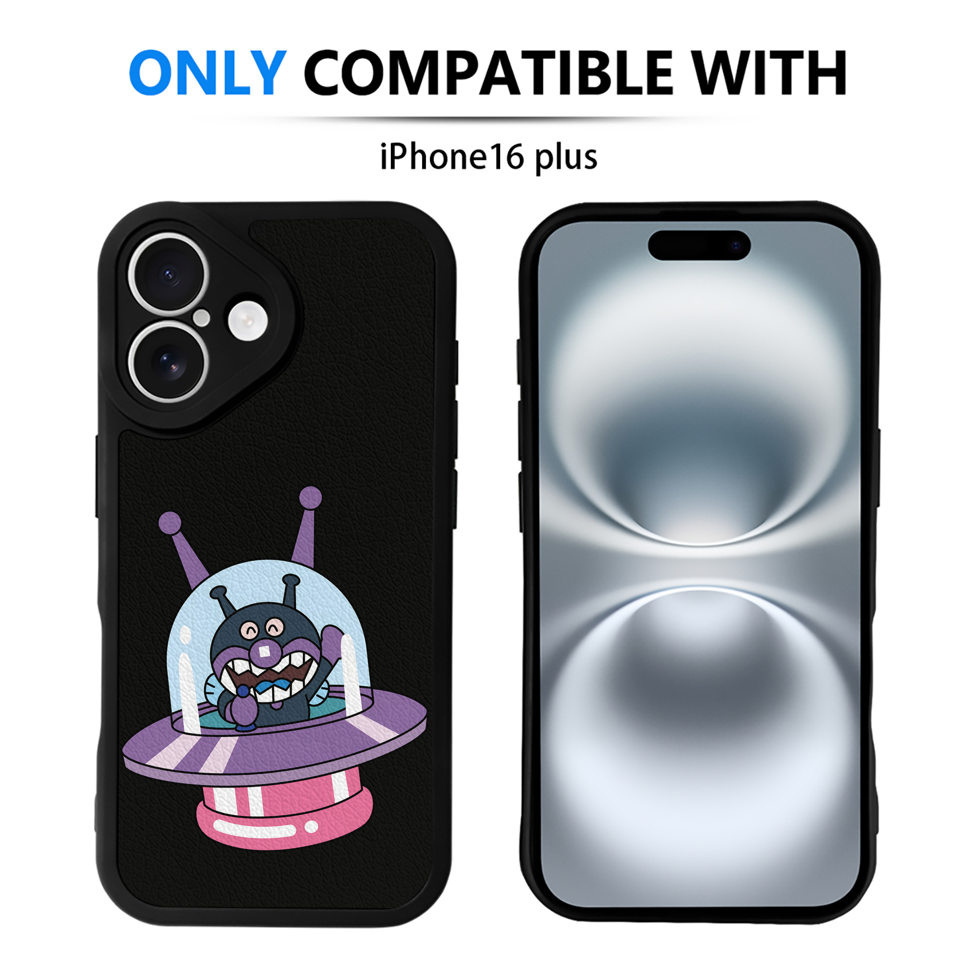 （画像用） アンパンマン Anpanman 【iPhone 16シリーズ対応】シリコンスマホケース（レザー調） 材質：シリコン